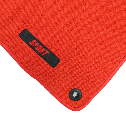 New For 2018-2022 Honda Accord Front & Rear Velour Floor Mats Carpet Red 4PCS