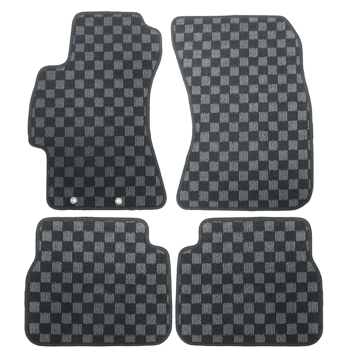 For 2011 2012 2013 2014 Subaru WRX STI Impreza Checkered Flag Carpet Floor Mats