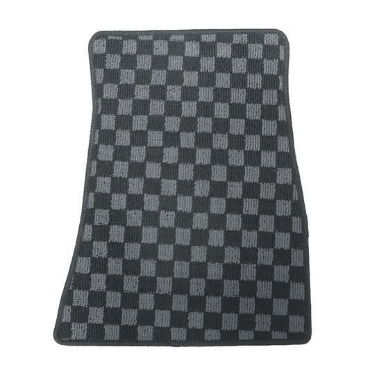 For Ford Mustang 2005-2014 Front & Rear Checkered Flag Carpet Floor Mats NEW