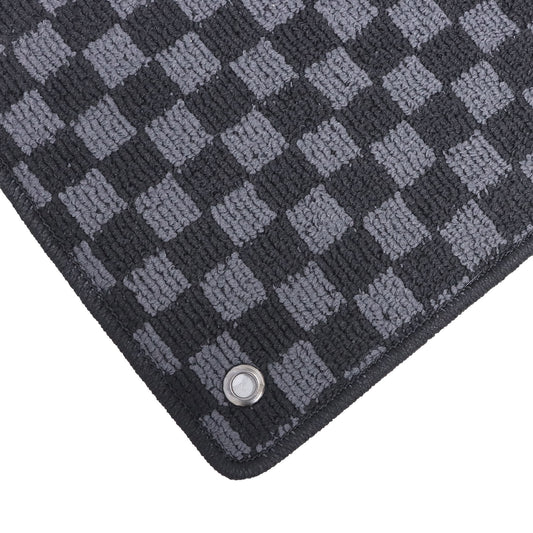 For 2014 2015 2016 2017 2018 Infiniti Q50 Sedan Checkered Flag Carpet Floor Mats