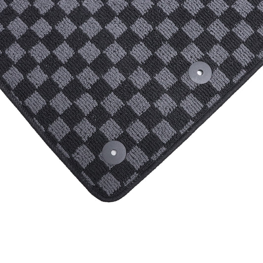 Checkered Flag Carpet Floor Mats Fits 2021 2022 2023 Ford Mustang S550 2-Door