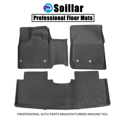 TPE Front & Rear Floor Mats Liners For 2023 2024 Nissan ARIYA All Weather Black