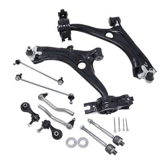 Front Lower Control Arms w/Ball Joints Tie Rod Ends For Honda Civic 2016-2019