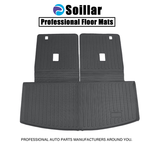 1Pc Backrest Mats Trunk Cargo Liner Mat For 2020-2025 Ford Explorer 4-Door TPE