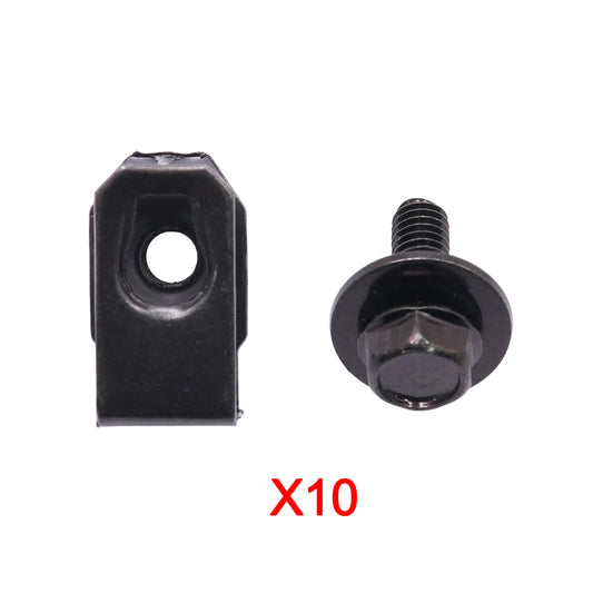 US 20x Fits For GMC Truck Body Bolts&U-nut Clips- M6-1.0 x 20mm- 10mm Hex