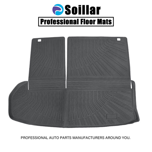 TPE Cargo Trunk Liner & Backrest Mat Floor Mat Fits 2014-2019 Toyota Highlander