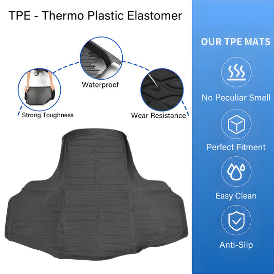 Fits 2008-2012 Honda Accord Sedan TPE Floor Mat Trunk Cargo Liner All Weather