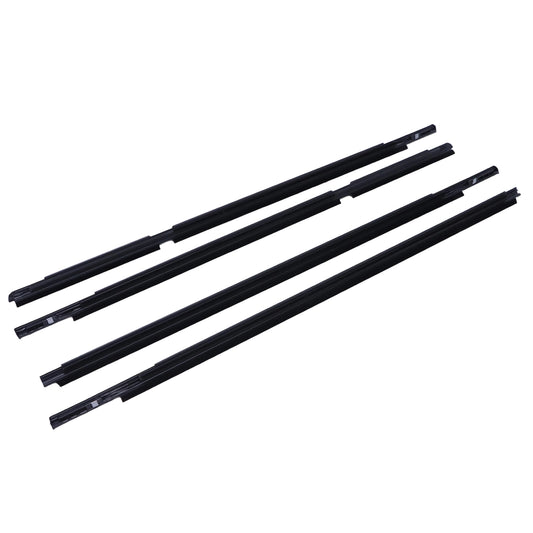 4PCS Door Glass Belt Outer Molding Weatherstrip For 06-11 Toyota Yaris Hatchback