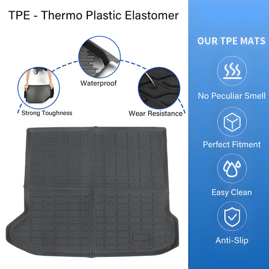 TPE Cargo Trunk Liner Cover Floor Mat 3D For 2022-2025 Hyundai IONIQ / IONIQ 5
