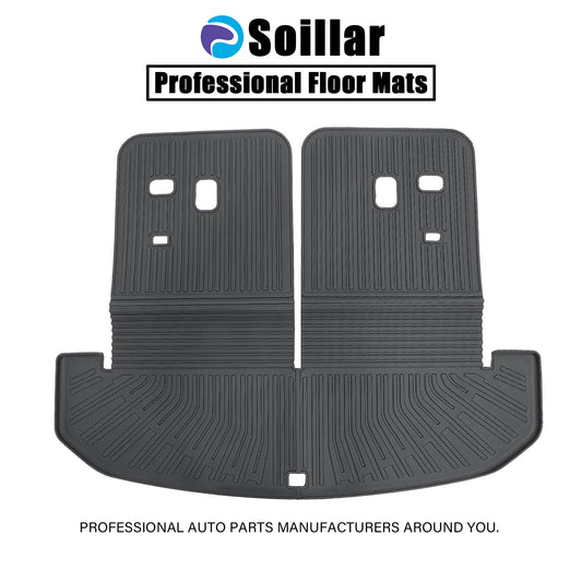 Backrest Mats + Trunk Cargo Liner Mat Fits 2021-2025 Kia Sorento 4-Door TPE New