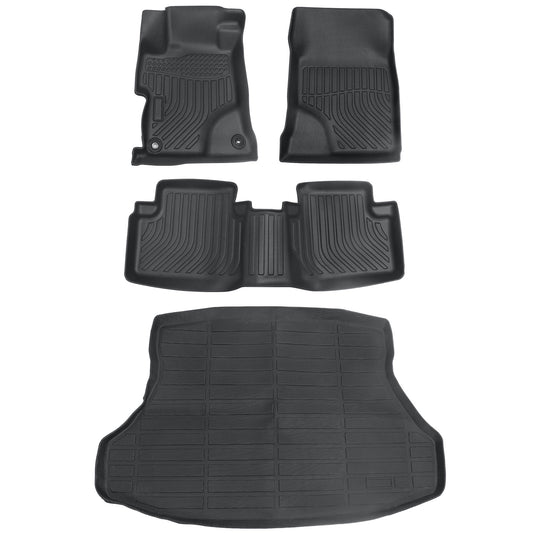 TPE Floor Mats Liners+Trunk Cargo Liner For 2012-2015 Honda Civic Sedan Weather