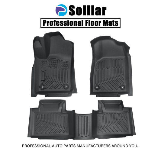 TPE Floor Mats Liners 3Pcs Black For 2016-2021 Jeep Grand Cherokee Dodge Durango