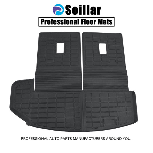 For 2020-2025 Cadillac XT6 TPE Backrest Mats & Trunk Cargo Liner Anti-Slip Black