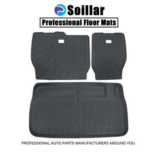 Black TPE Trunk Cargo Liner & Backrest Mats Set for 2008-2020 Chrysler Town & Country