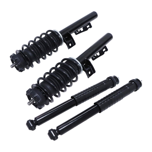 4Pcs Front and Rear Shock Struts Assys w/o ADS Fits Smart Fortwo W451 2008-2016