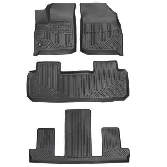 Floor Mats Liner TPE 3D Model 4PCS All-Weather Black For 2018-2024 Buick Enclave