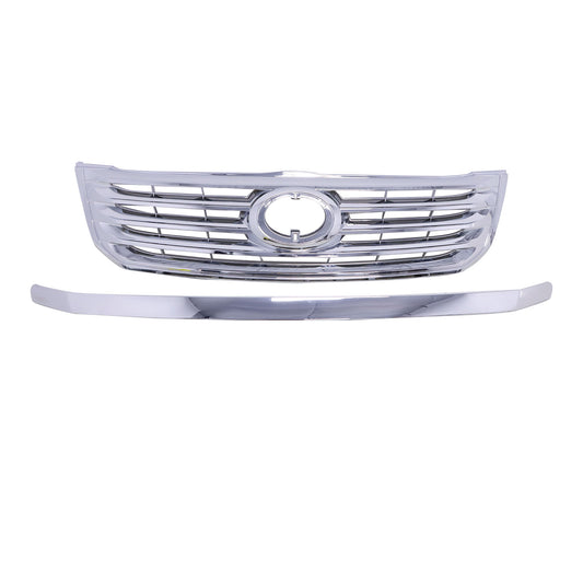 Front Upper+Lower Grille W/Hood Trim&Fog Light Fits Toyota Avalon 2008 2009 2010