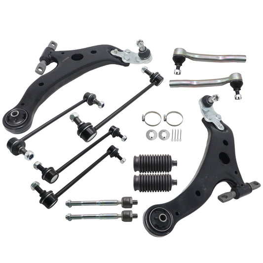 14PCS For Toyota Camry 2012-2017 Front Lower Control Arm Tie Rod Sway Bar Link