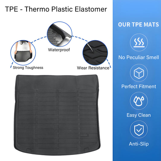 Fits 2019-2023 Lincoln Nautilus 4-Doors TPE Cargo Trunk Liner Waterproof Black