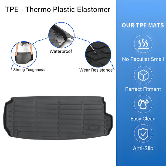 TPE Rear Trunk Cargo Liners Floor Mat For 2016-2025 Audi Q7 Sport Waterproof 3D