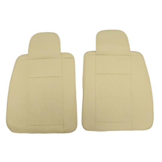 Leather Front+Rear 5-Seat Car For Toyota Seat Cover Full Set Protectors Beige