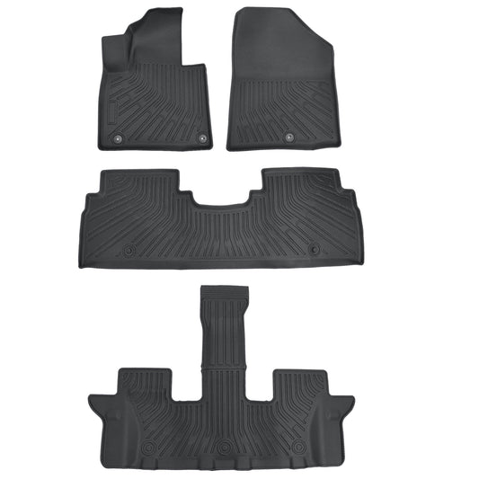 3D TPE Floor Mats For 2016 2017 2018 2019 Kia Sorento 7 Passenger Floor Liners