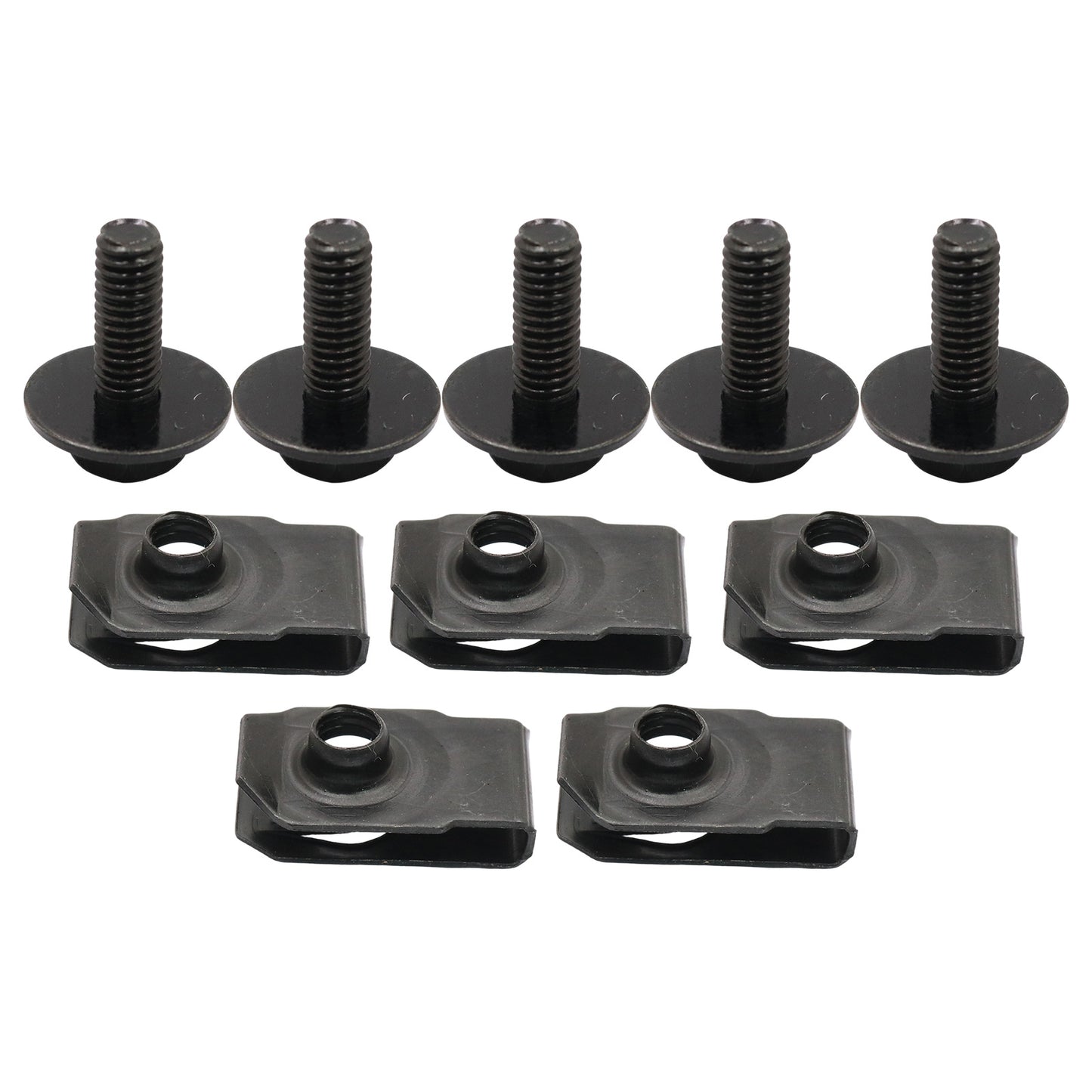 10x For Nissan Body Bolts & U-nut Clips M6 Engine Undertray Splash Shield Guard