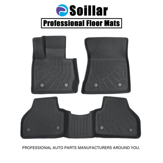 TPE Front & 2nd Row Floor Mats Liner Set Fits 2011-2017 BMW X3 F25 Waterproof