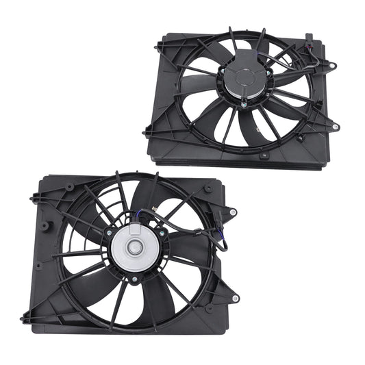 1 Pair AC Radiator Condenser Cooling Fan For Honda Odyssey SE EX LX 2011-2016
