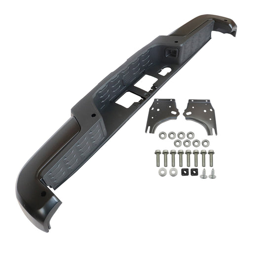 Rear Step Bumper Powdercoated Black For Toyota Tacoma 2016-2023 W/ Sensor Holes