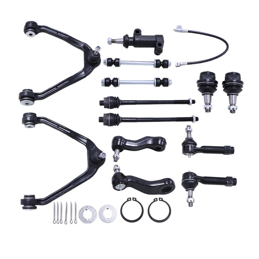 13Pc For GMC Yukon 4WD 2001-2006 Front Upper Control Arms Idler Arm Tie Rods Kit