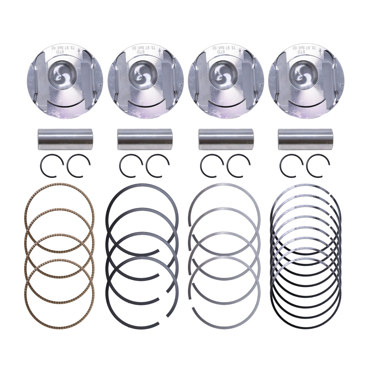 Pistons & Ring Kit Set For Buick Verano Regal Chevrolet Equinox Malibu GMC 1.5T