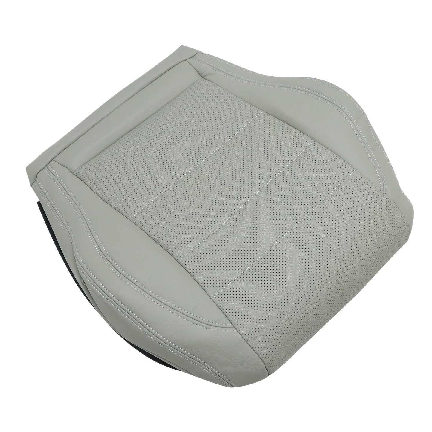 For 2012-2015 Mercedes Benz C250 C350 Driver Bottom Leather Seat Cover Gray