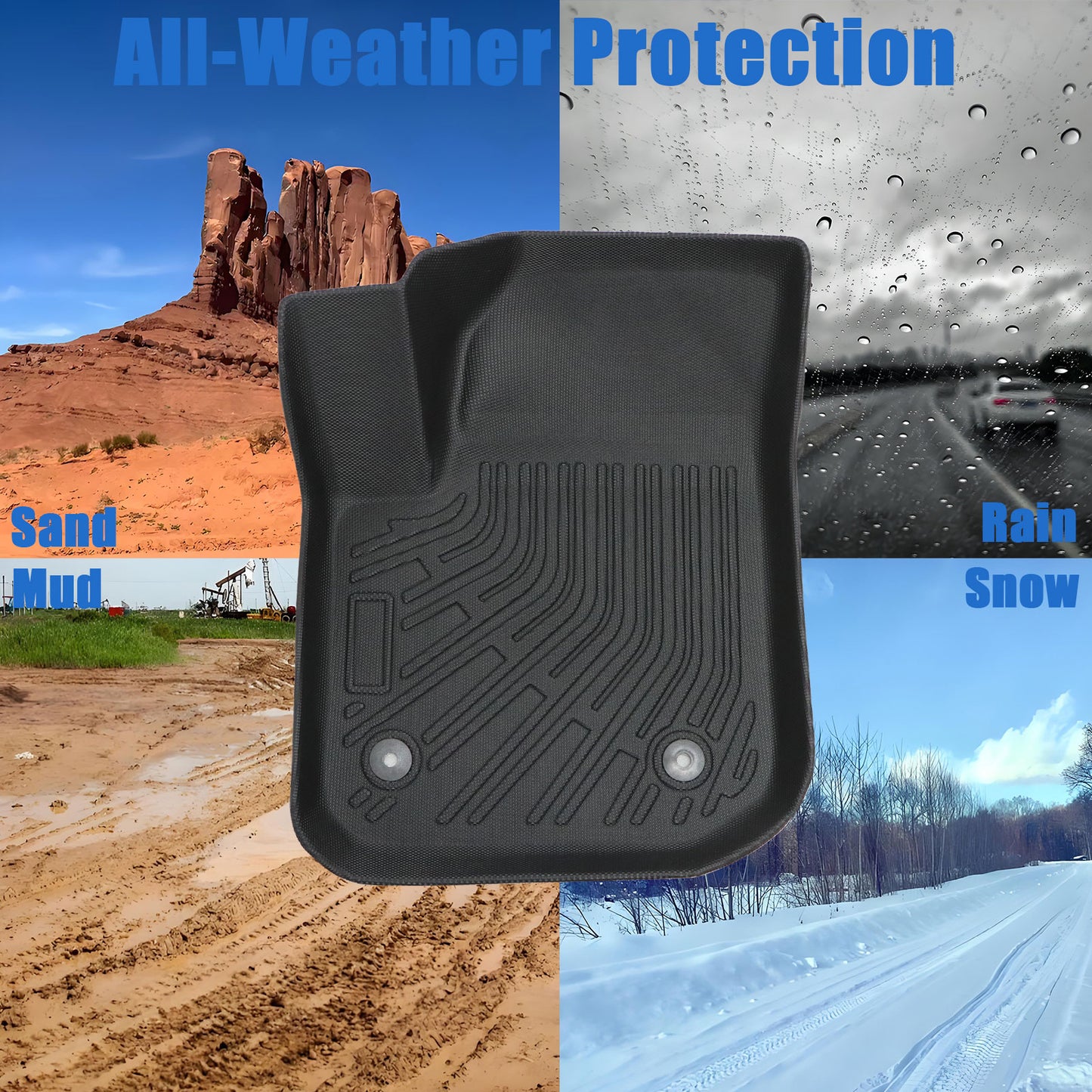 For 2016-2020 Buick Envision 5-Passengers Front+Rear TPE Floor Mats Liners Set