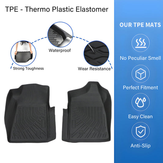 1st Row 3D Floor Mats Liners TPE For 1999-2006 Chevrolet Silverado Regular Cab