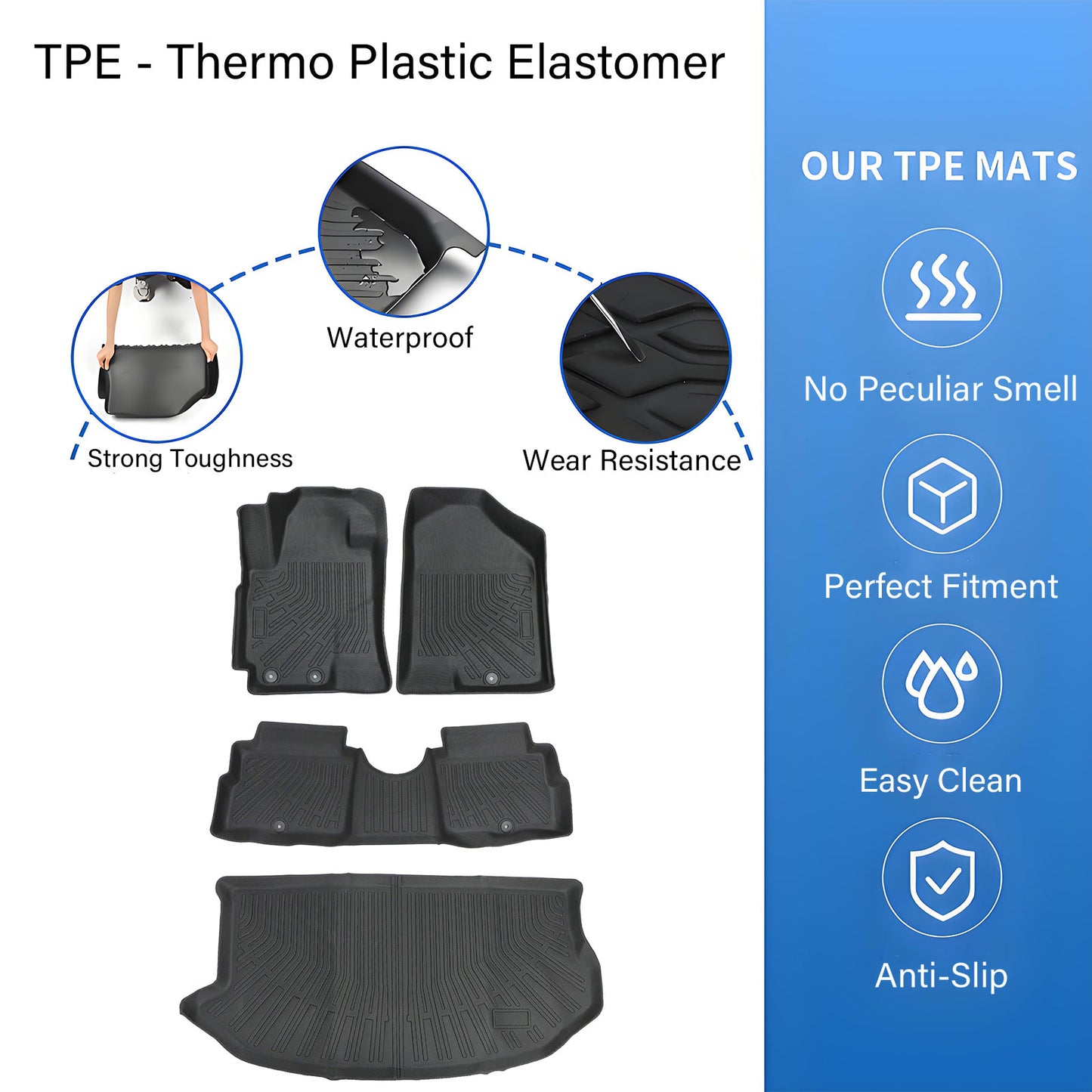 TPE Fits 2010 Kia Soul Floor Mats+Trunk Cargo Liners Full Cover All Weather New