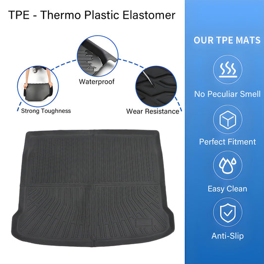 TPE Rear Cargo Trunk Liner Floor Mat For 2019-2025 Mazda 3 Hatchback Waterproof