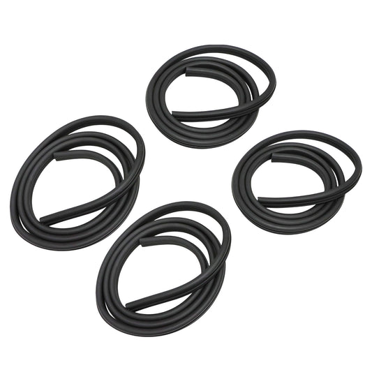 Fit 03-09 Hummer H2 Door Seal Weatherstrip On Body 4-Piece Set Front-Rear LH-RH