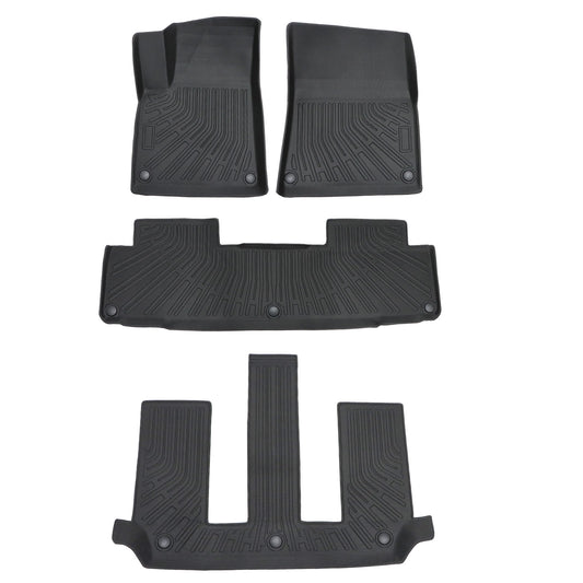 1st & 2nd & 3rd Row Floor Mats Liner For 2022 Rivian R1S 7 Passenger TPE 4Pcs