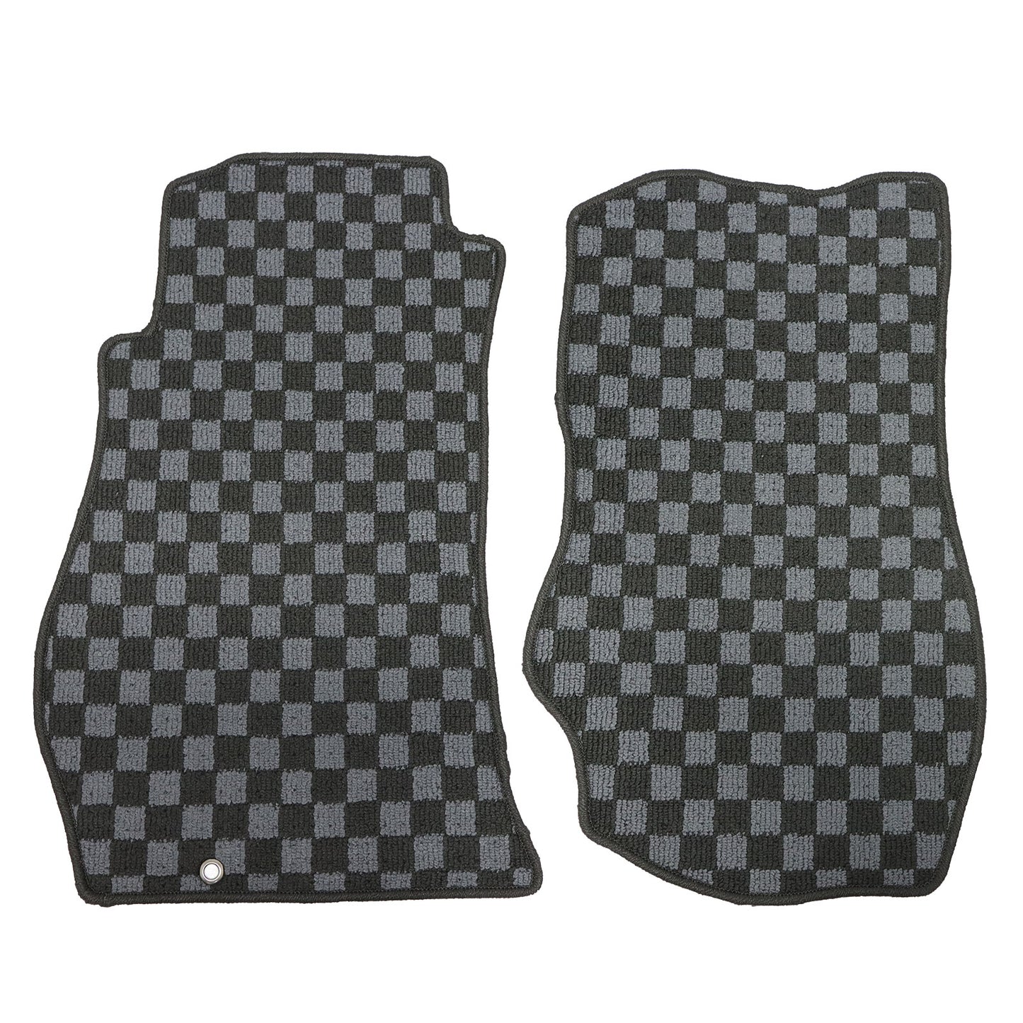 For 2003-2009 Nissan 350Z 2Passengers Checkered Flag Floor Mats Carpet Anti-Slip