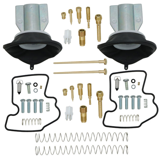 For Kawasaki Prairie Brute Force650 2013-2005 2x Carburetor Repair Rebuild Kit