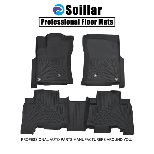 3D Floor Mats Liner Set Cover Fits 2010-2012 Toyota 4Runner All Weather TPE 3X