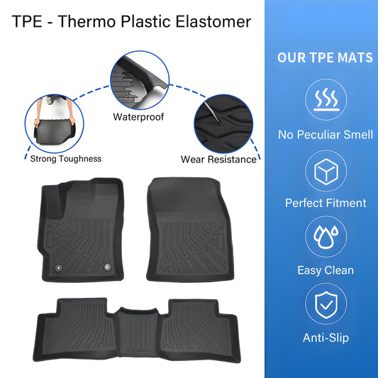 Floor Mats Liner Set All Weather TPE 3D For 2022-2025 Toyota Corolla Cross AWD