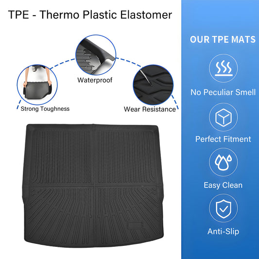 TPE Cargo Trunk Liner Floor Mat For 2023 2024 Fisker Ocean Waterproof 4-Door 3D