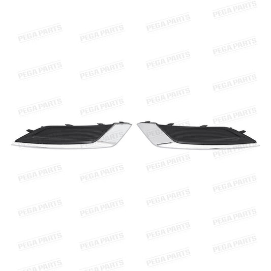 For 2017-2018 Ford Fusion Front Fog Light Cover Bezel W/ Chrome Trim Left+Right