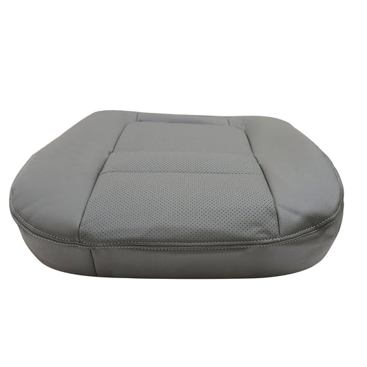 Passenger Side Bottom Perf Leather Seat Cover Gray For 2001 Ford F250 F350 F450