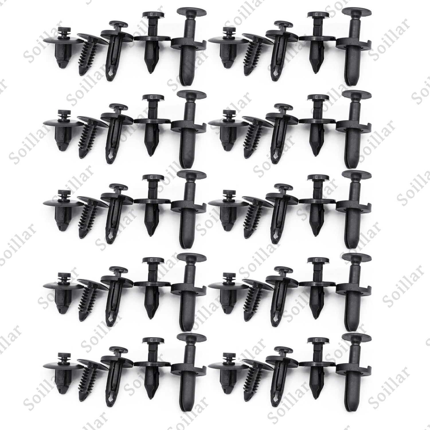 Bumper Fender Fascia Retainer Fastener Push Rivet Kit