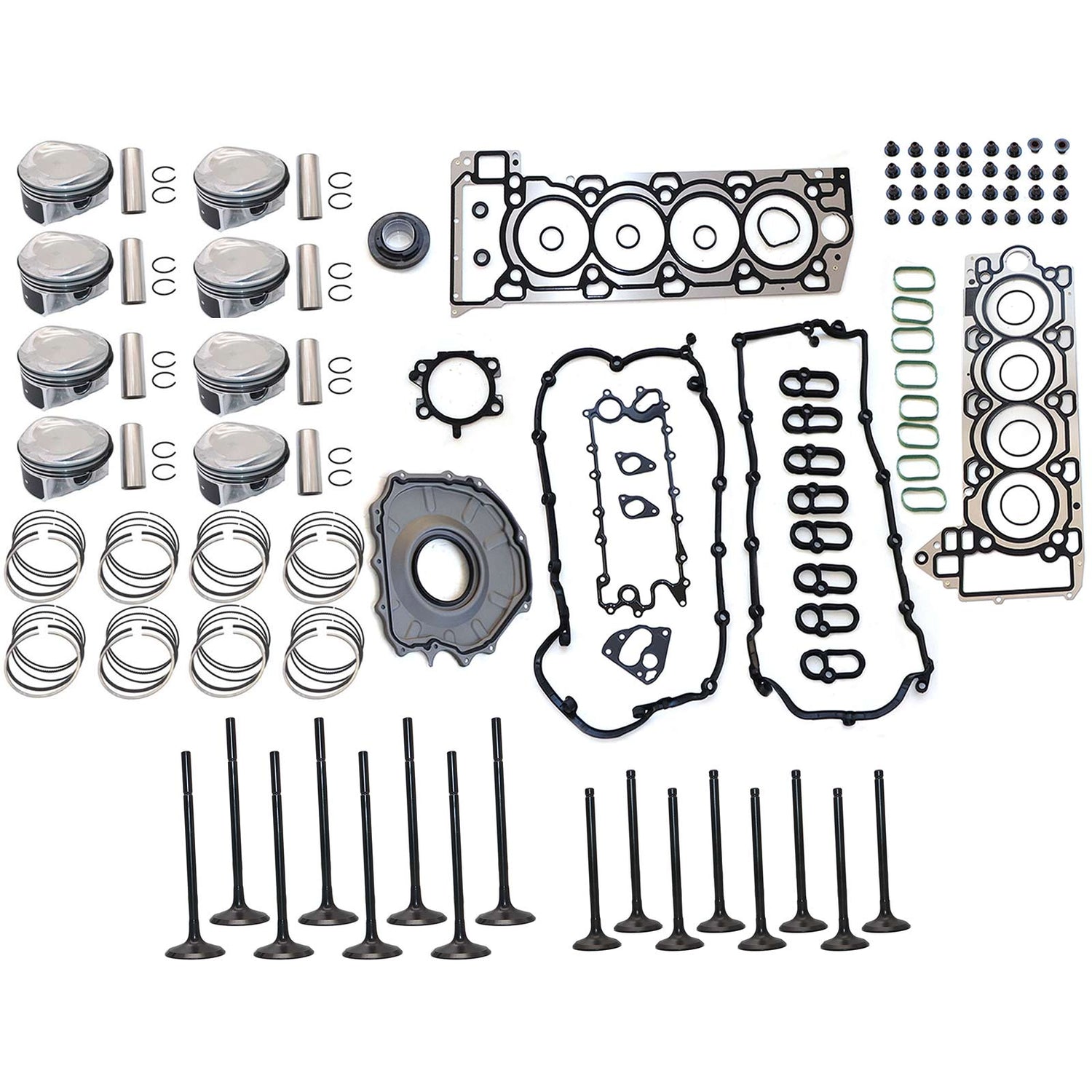 Rebuild Gasket+Piston(w/rings)+Valve