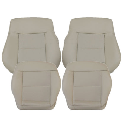 For 2010-2016 Mercedes Benz E200 E250 E300 E350 Driver & Passenger Bottom & Top PERFORATED Leather Seat Cover Tan