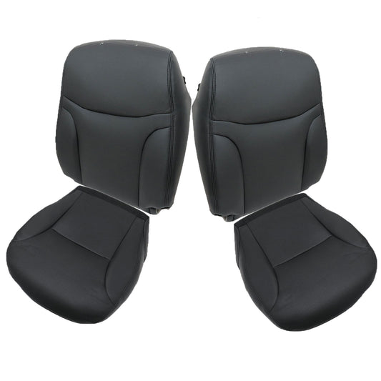 For 2002-2006 Lexus ES300 ES330 Front Driver & Passenger Bottom & Top Leather Seat Cover Black